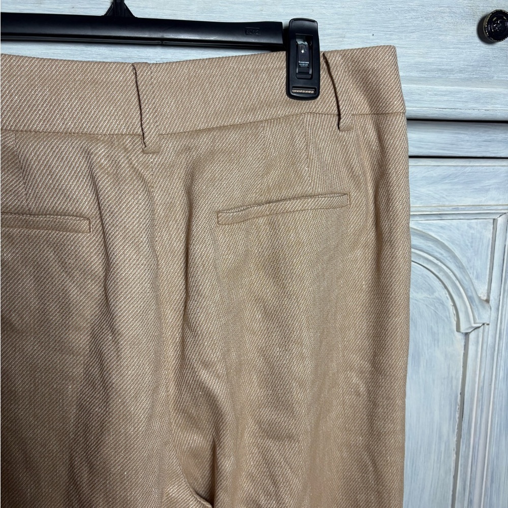 Talbots Cafe Wide Leg Textured Stretch Linen Pants Classic Timeless Flattering‎ - Picture 11 of 11